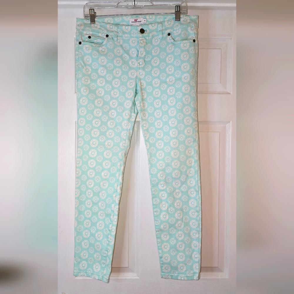 Vineyard Vines Light Green Patterned Jeans
